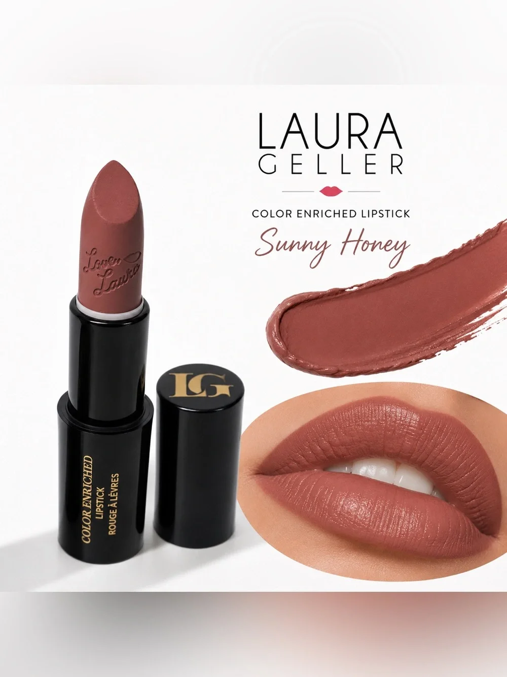 Laura Geller Color Enriched Lipstick Sunny Honey Discontinued NWOB